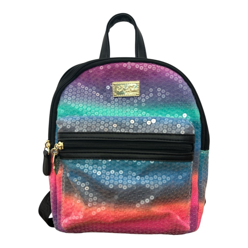 Betsey Johnson Rainbow Sequin Mini Backpack